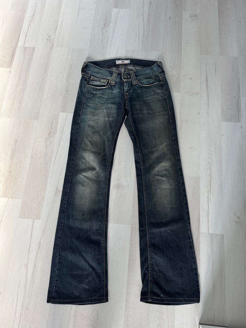 Vintage Fornarina Low Rise Bootcut Flare Jeans Size 25 Blue Wash Y2K